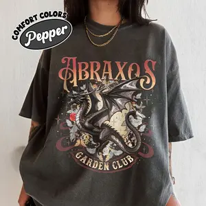 Comfort Colors® Abraxos Garden Club  Colors , Throne Of Glass Abraxos Flower, Flower Dragon Bookish Tee Cotton Sleeve Womenswear Sweater