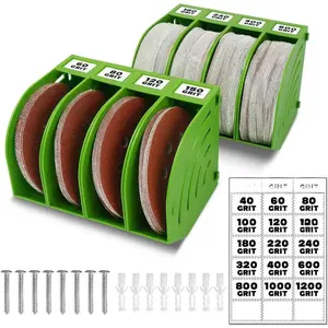 5 Inch Professional Sanding Discs Tool Storage Boxes Set - Efficient Organization, Offset  Connection, Grit Classification, Space-Saving Design, Versatile Application - 8 boxes