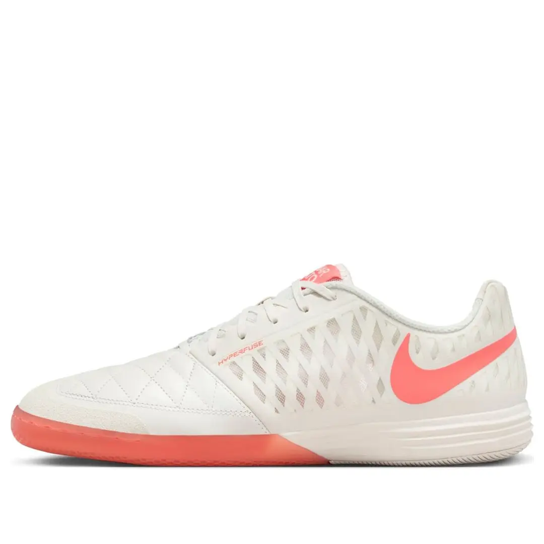NIKE Lunar Gato II IC Men's Indoor Soccer Shoes with Unique Pattern Upper in Phantom Light and Wild Mango, Ic Sole