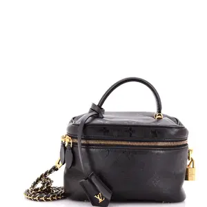 Pre-owned Louis Vuitton material Messenger Bags Vanity Handbag Monogram Ink Embossed Lambskin PM by Rebag