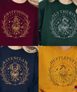 Vintage Wizard Hogwarts House Sweatshirt, Harry Potter Wizard School Shirt