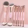 Maange 7-Piece Dual-Ended Makeup Brush Set, Foundation Brush, Blush Brush, Powder Brush, Eyeshadow Brush, Blender Brush, Contour Brush, Concealer Brush, Brow Brush, Makeup Blending Brush, Makeup Brushes Kits, Cosmetic Brushes