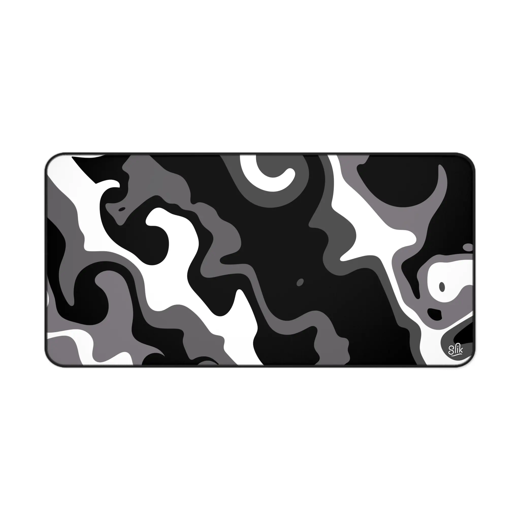 Black Swirl Mousepad - 3mm Thick Neoprene, Anti-Slip Backing, Available in 12" x 18", 12" x 22", 32" x 16" Sizes