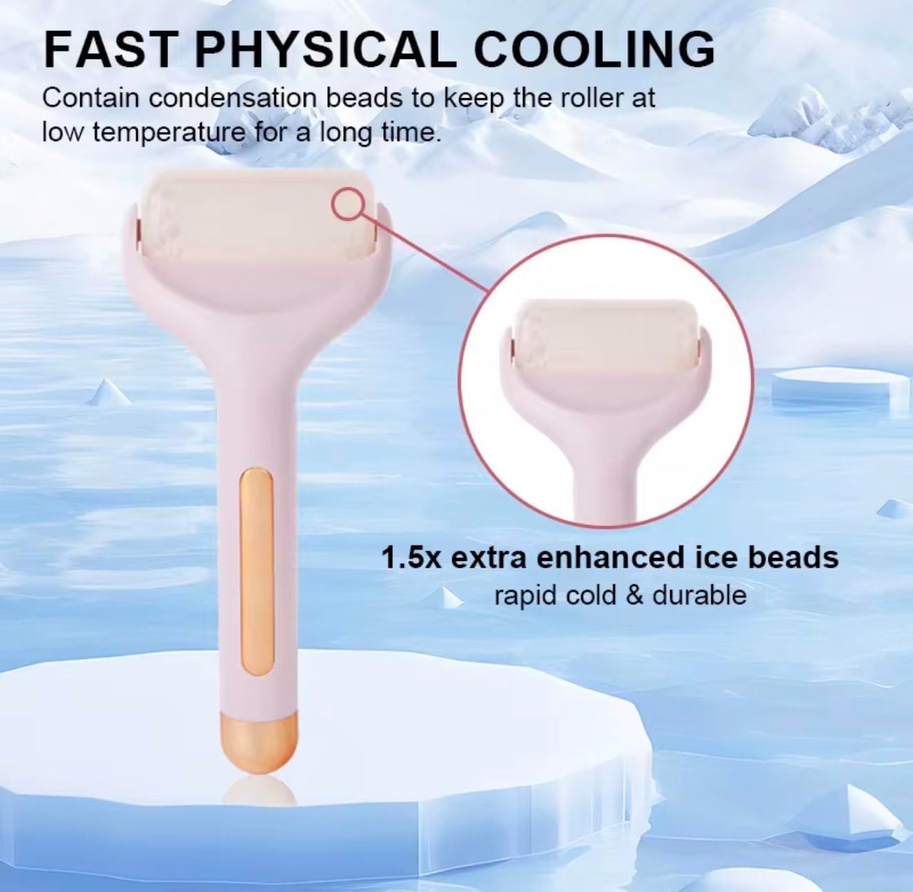 CELLOVIOR Ice Roller for Face,Eyes,Facial Massager Tool,Soothing Skin Care Tool,Cooling Skincare Device for Puffiness,At-Home Spa Gift for Women