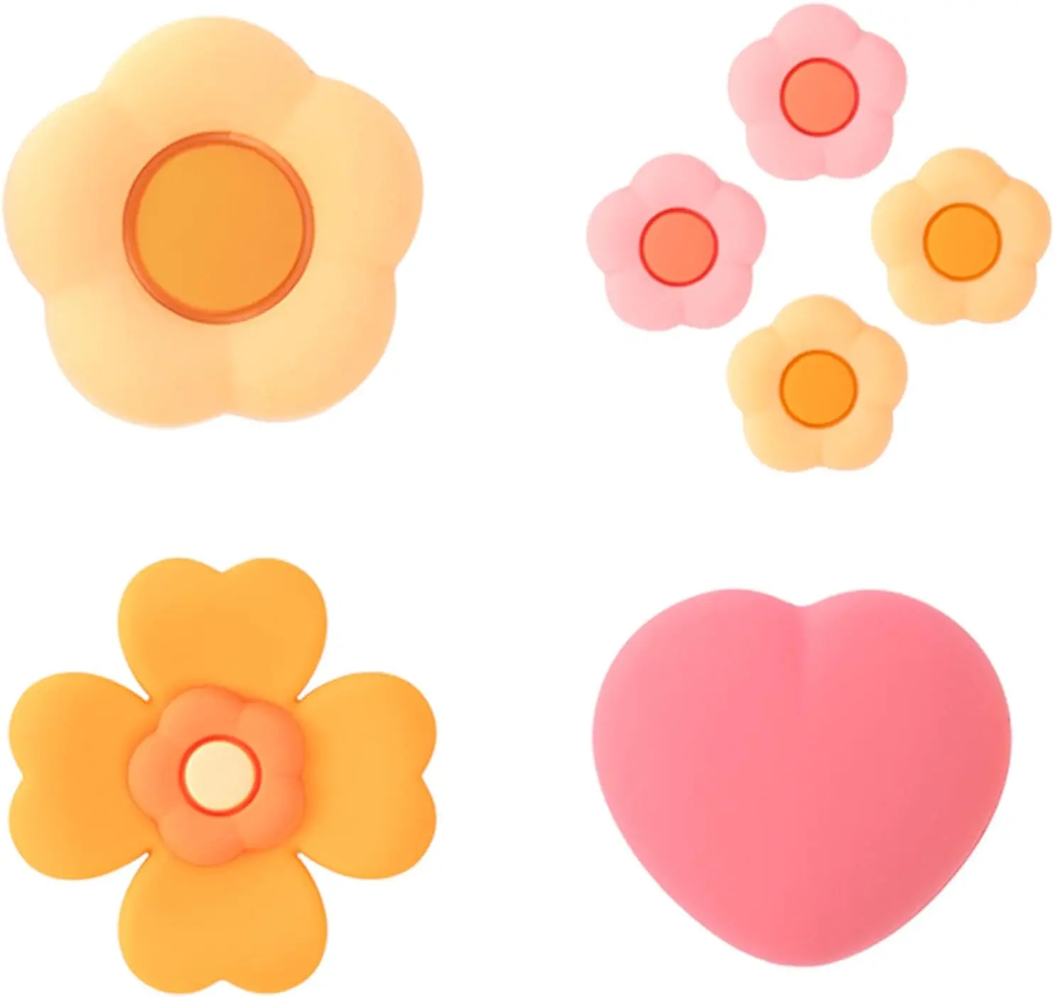 GeekShare Cross D-Pad Button Caps & Thumb Grips Set  Compatible with Nintendo Switch 2 (NS2) | Pink & Yellow