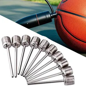 5/10pcs Stainless Steel Pump Pin Sport Ball Inflating Pump Needle Indoor Outdoor Basketball Equipment For Football Basketball Soccer Inflatable Air Valve Adaptor