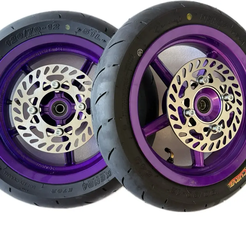 12in Purple SuperMoto set w/ Kenda Curve Tires