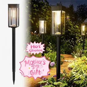 [Mother's Day Gift] Elegant Solar Pathway Lights Modern Luxury | Easy Installation, Auto On/Off & IP65 Waterproof | For Garden, Yard & Driveway, Solar Outdoor Lights, Solar Floor Lamps Outdoor Lights, Decorative, Rechargeable Outdoor Backyard Light