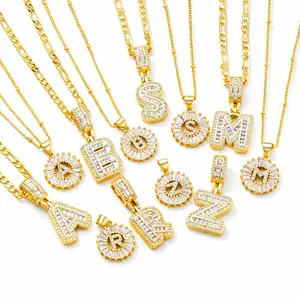 2 Pack Initial Letter Pendant Necklaces 14K Gold Plated Alphabet Necklaces with Adjustable 17''-19'' Chain for Women Valentine's Day Jewelry Set bundle sets