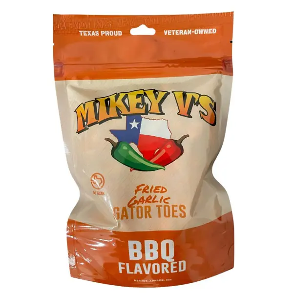 Mikey V's BBQ Gator Toes, 3.9 oz - Deep Fried Whole Garlic Cloves with Barbecue Seasoning