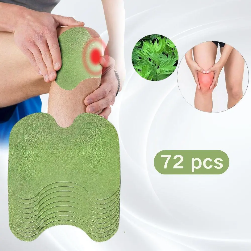 72pcs Self-Heating Wormwood-Artemisia Mix Heat Patches, Easy-to-Apply Pain Relief Aid, Natural Herbal Long-Lasting Relax Healthcare Kit for Knee Joints (Beauty & Personal Care)
