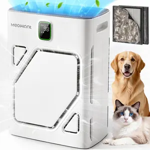 Meowant Pet Air Purifier SummerVibes petlovers with HEPA H13 Filter Dual U-Shape Inlets 6-Layer Filtration PM2.5 Monitor Quiet Sleep Mode Smart AQI Display 2600 ft² Coverage ETL Certified