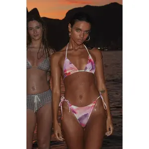 Pacsun Women's Floral Summer Triangle Bikini Top