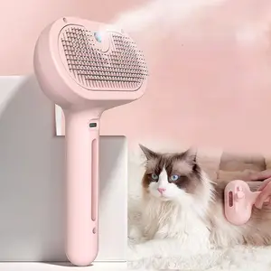 Pet Hair Remover, 3in1 Pet Grooming Comb Spray Hair Removal & Odor Removal, Cat & Dog Beauty Brush,Click Release Button, Pet Steam Brush