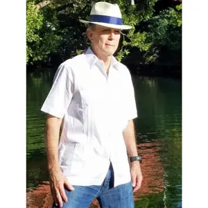 Men's White Short Sleeve Guayabera