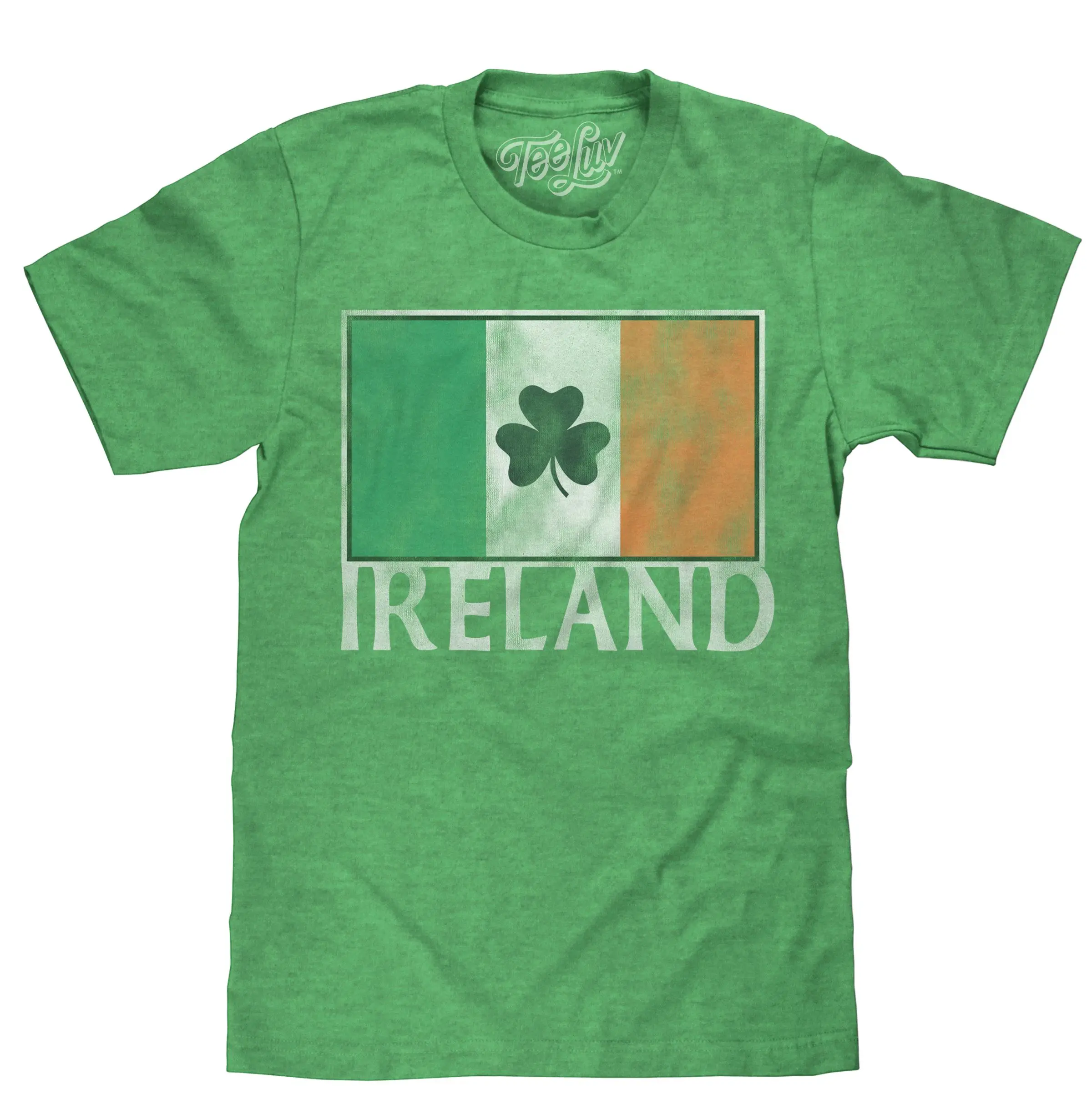 Ireland Flag with Shamrock T-Shirt - Green