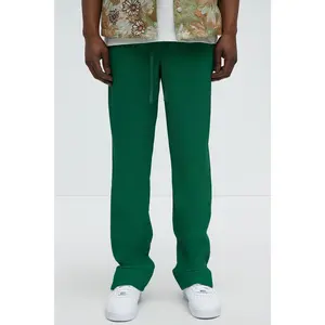 Show Up Slim Slit Pants - Green
