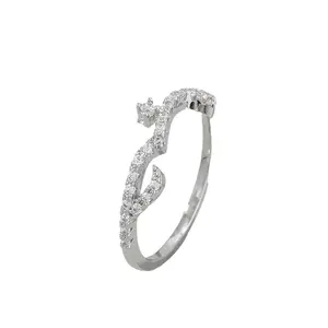 Arabic Love Statement Charm Ring Microset with flash gemstone Zircon ladies Ring popular jewelry birthday gift