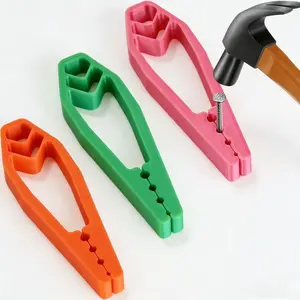 Plastic Nail Clips, Finger Protection Nail Holder, Safety Nail and Screw Clamp, Home Furniture Repair Manual Tool, Handheld Hardware Accessory