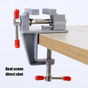 Mini Aluminum Bench Vise, Portable Jewelry Clamp for Woodworking & Crafts, Essential Industrial Hand Tool, Compact Design for Easy Use