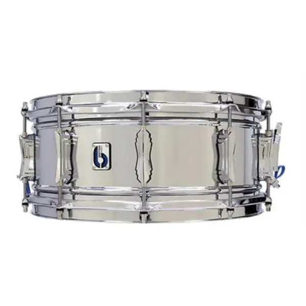 British Drum BB-14-60-SN-U 6 x 14 in. Bluebird Series Chrome Over Brass Snare Drum