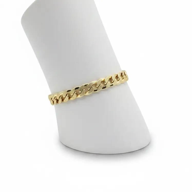 Brazalete #004 8mm de grosor unisex Gold plated