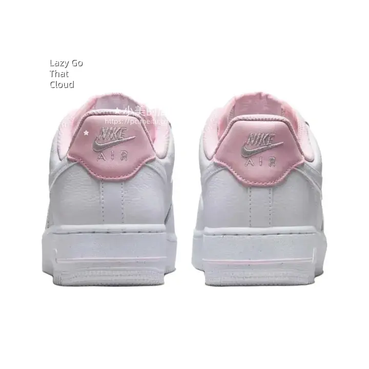 Soft Pink Lace & Inner Collar Accent Pure White Smooth Leather Low Top Platform Skate Sneakers, Girly Pastel Tone Cushioned Flat Casual Shoes, Minimal Solid White Footwear for Campus Date Daily Commute Unisex Soft Aesthetic Outfits
