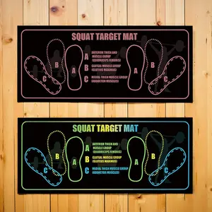 Foot positioning markers aid in precise positioning the non slip durable squat mat provides a comfortable and stable training experience suitable for home and outdoor use