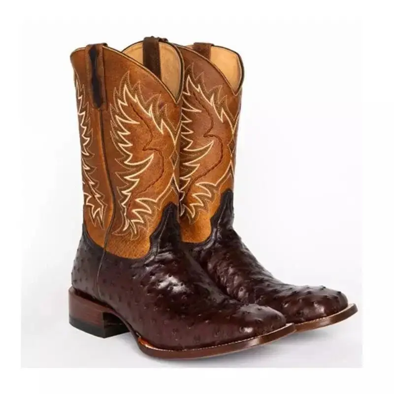 Cody James Ostrich Tobacco Exotic Western Boots