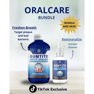Oral Health Duo Bundle - Dentite Tooth Armor & Gumtite Ozonated Oil Pulling for Enamel Repair & Gum Support Oral Health Duo Bundle - Dentite Tooth Armor & Gumtite Ozonated Oil Pulling for Enamel Repair & Gum Support