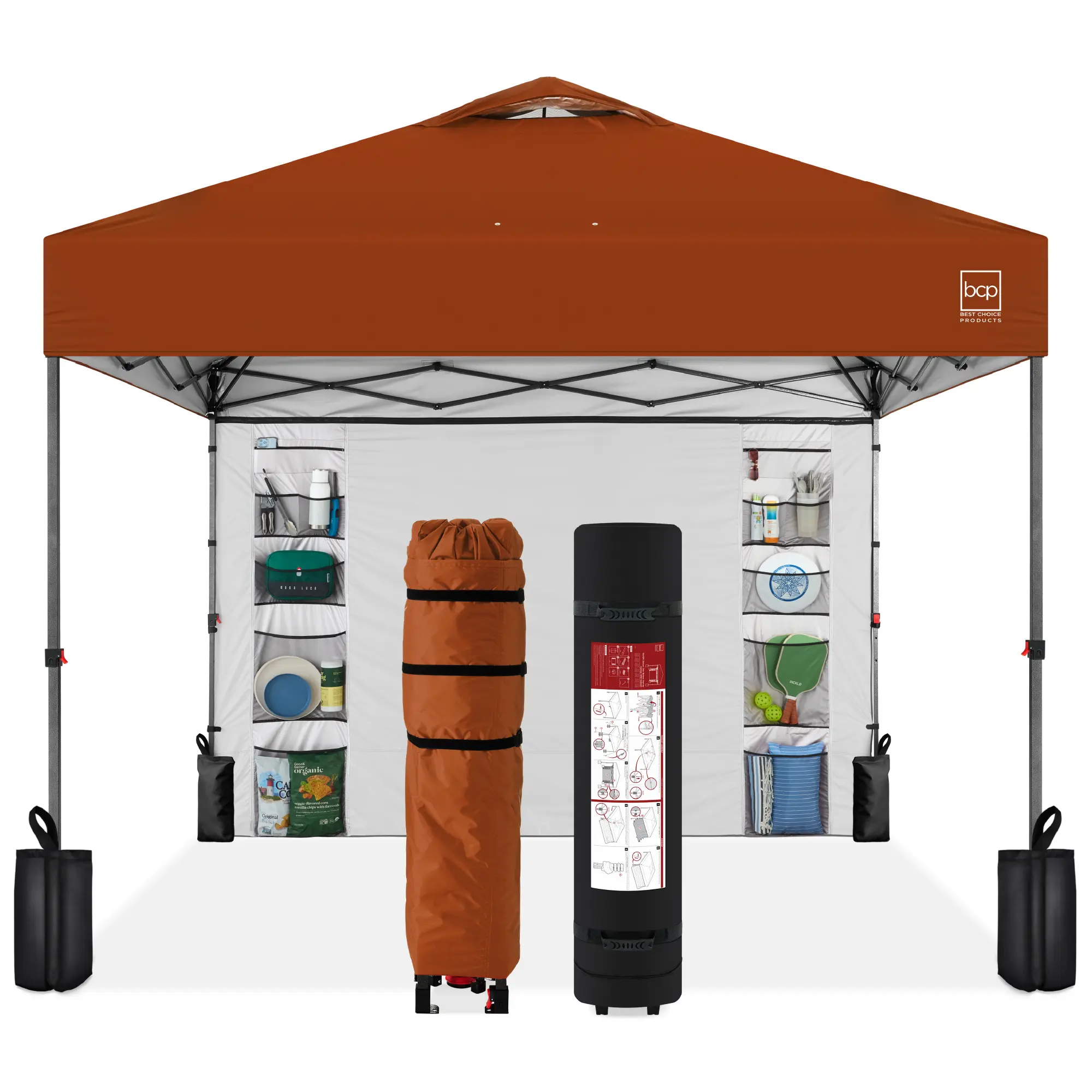 Best Choice Products 10x10ft Easy Setup Pop Up Canopy, Portable Tent w/ Side Wall, 1-Button Push, Case Best Choice Products 10x10ft Easy Setup Pop Up Canopy, Portable Tent w/ Side Wall, 1-Button Push, Case