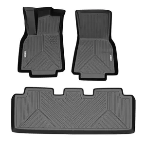 【GARVEE】Custom Fit Floor Mats for 2020-2023 Tesla Model Y 5-Seater, 3 Pack Floor Liners Compatible with 2020, 2021, 2022, and 2023 Models - Durable and Precise Fit