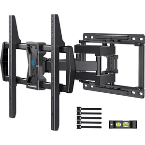 Full Motion TV Wall Mount for  37-75 inch TVs, Wall Mount Bracket with Dual Articulating Arms, Swivel, Tilt, Max VESA 600x400mm up to 100 lbs, TV Mount Fits 12/16  Studs, PILF6