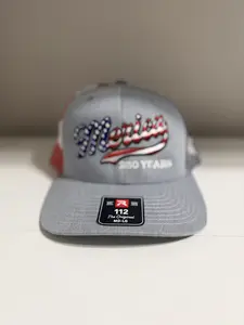 America 250 Years Trucker Hat | Patriotic Embroidered Snapback Cap | USA Flag Mesh Hat | Red White Blue Baseball Cap | Fourth of July Hat