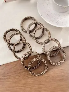 10 Piece High Stretch Texture Hair Tie Set, Elastic Hair Accessory, Seasonal Basic Hair Scrunchies Ponytail Holders, Hair Bobbles, Headbands