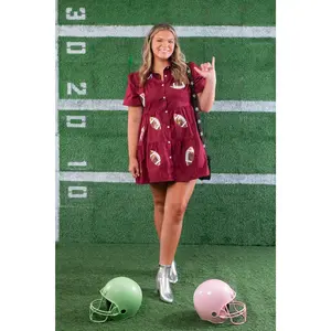 Garnet Sequin Football Dress