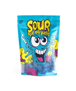 Sourboy Blue Raspberry Gushers – Sour Candy Coated, TikTok Viral Snack – Extreme Sour Blue Raz Flavor – 3.5 oz Resealable Bag – Sour Candy for Teens, Kids & Candy Lovers