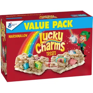 Lucky Charms Breakfast Cereal Treat Bars Snack Bars Value Pack 16 ct Portable On-The-Go Snack for Kids and Adults