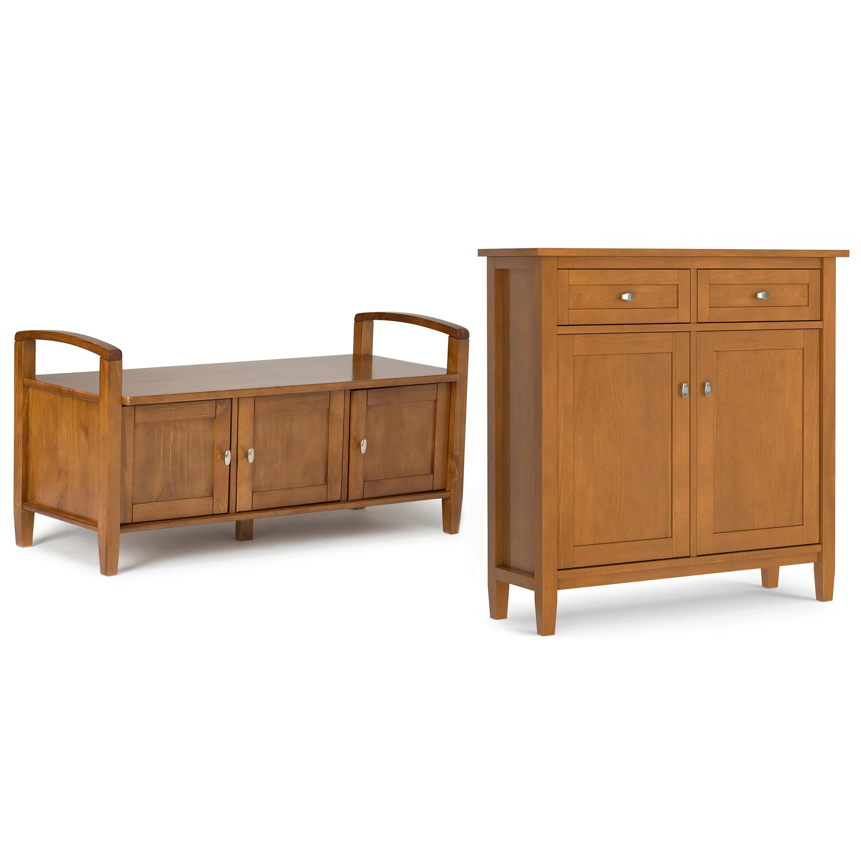 Shaker Style Drawers Chest Storage Bench - Modern Traditional Home Furniture, 44-in Clean Lines, Handcrafted 36-in Solid Wood Unit (12"d x 36"w x 36"h), Adjustable, Ample Space, Assembly Required