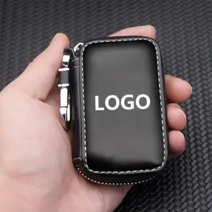 Universal Car Key Case High-Quality Luxury Leather Remote Cover Compact Lightweight Portable Unisex Automotive Interior Accessory Gift