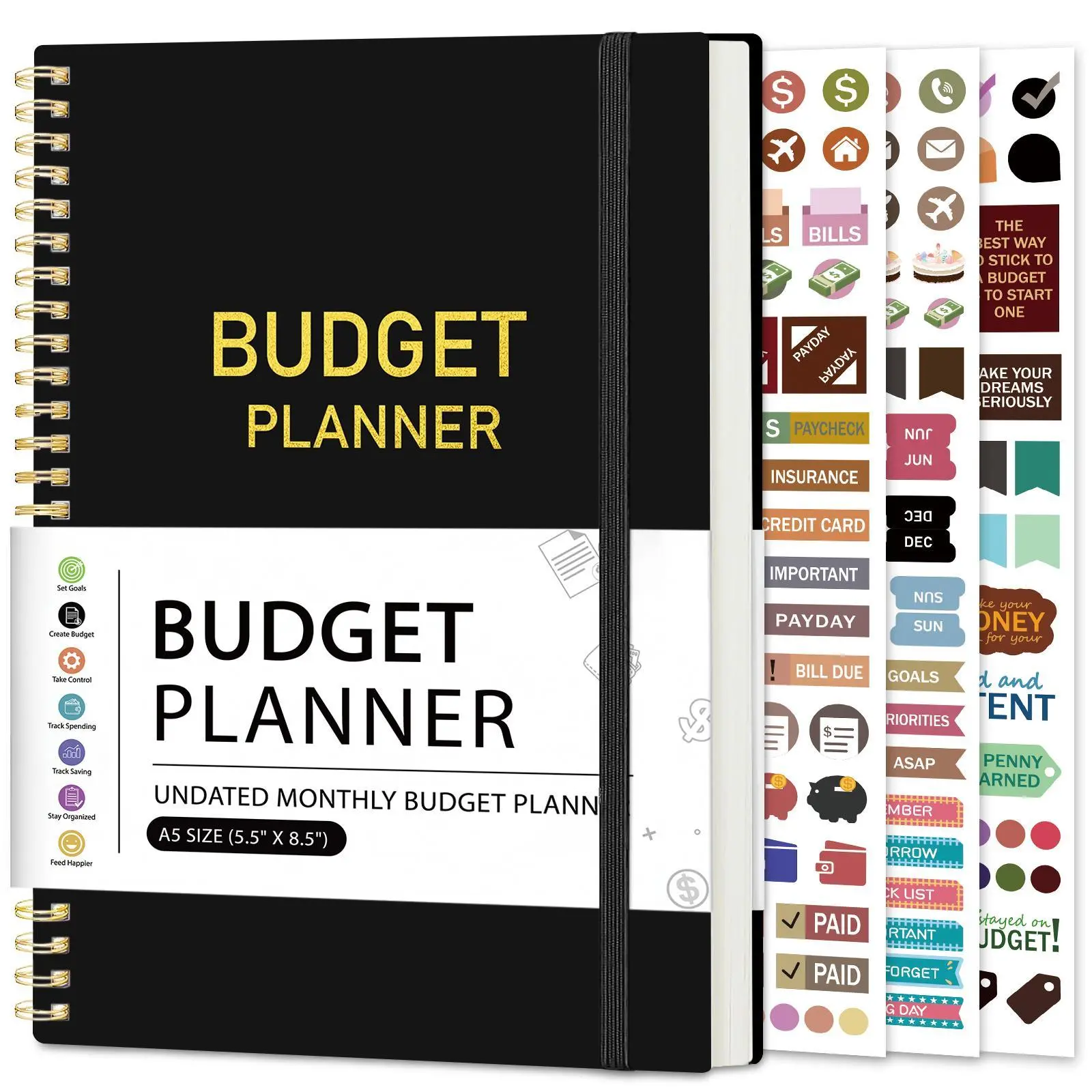 Budget Planner, 1 Count Monthly Budget Book, Expense Tracker Notebook, Undated Bill Organizer & Finance Planner, Financial Management, Budgeting To Take Control Of Your Money, Bill Due, Bills Organizer
