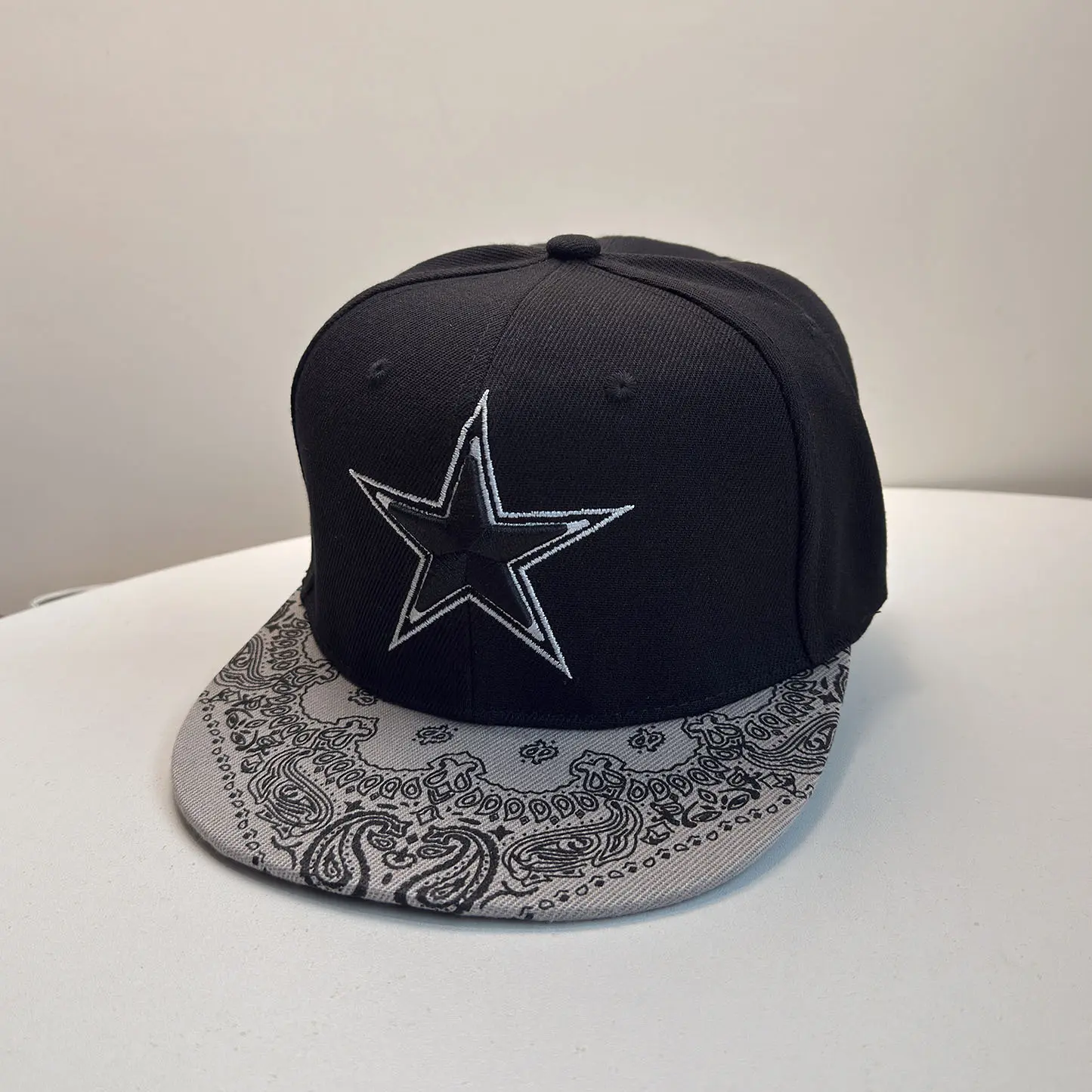 Five-pointed star black and gray