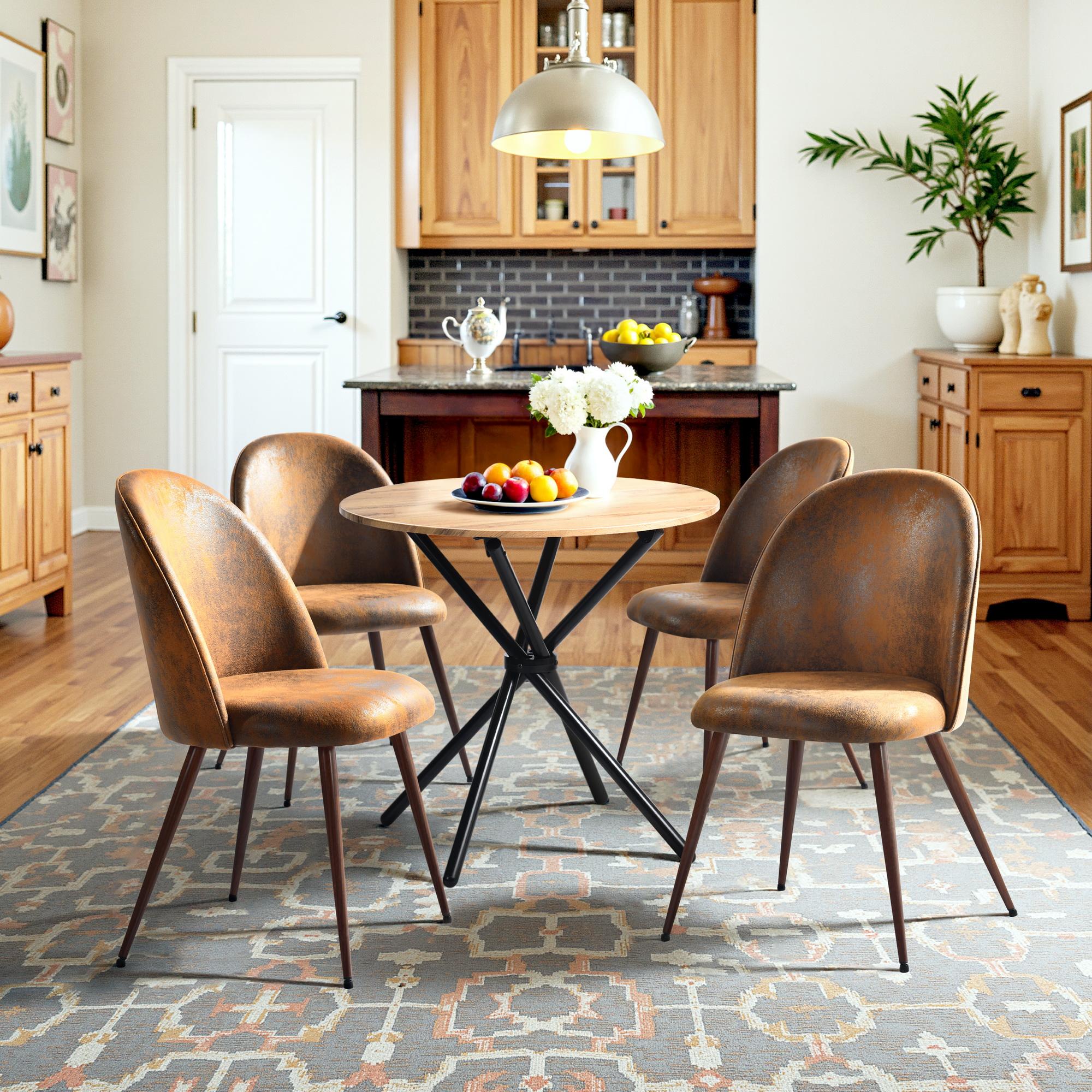 【Deals For You Days】Homy Casa Dining Chair Set of 2, Modern Upholstered Side Chair for Kitchen, Living Room, 250 lbs Support, Soft Fabric Seat, Ergonomic Design Luxury Walnut Wood Legs