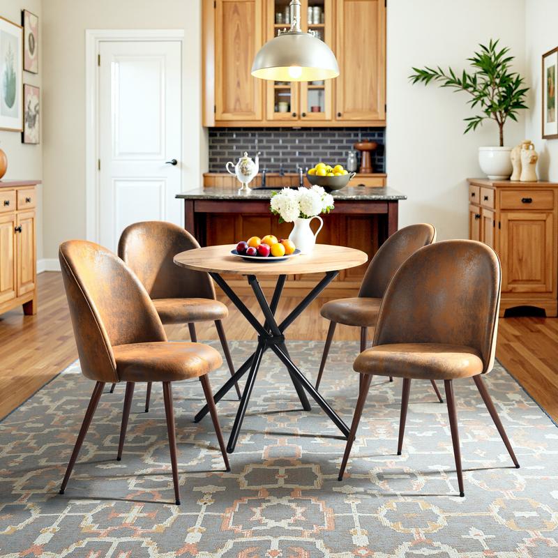 【Deals For You Days】Homy Casa Dining Chair Set of 2, Modern Upholstered Side Chair for Kitchen, Living Room, 250 lbs Support, Soft Fabric Seat, Ergonomic Design Luxury Walnut Wood Legs