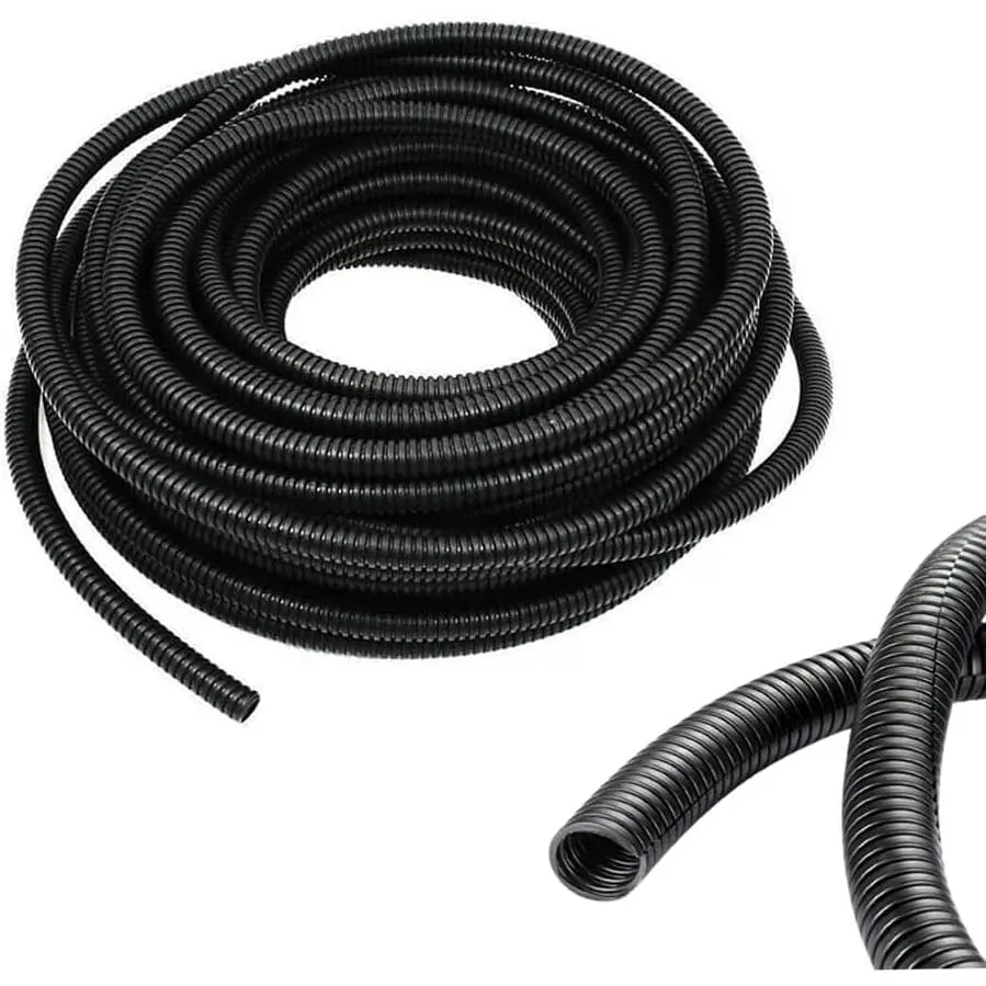 1/4 Inch Wire Loom Split Tubing - 16.5ft Cord Protector Electric Wires Covers  Automotive Flexible Conduit Plastic Cover