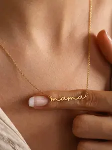 Style Stainless Steel Jewelry Necklace, Mama Letter Pendant, Casual Fashion Accessory, Perfect Gift for Mother's Day Birthday Anniversary