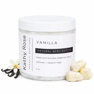 Vanilla Natural Body Butter | Deep Moisturizing Shea Butter Cream | 6 oz