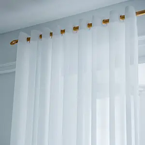 White Diamond Mesh Window Screen High Height Door Width Decorative Plain Weave Curtain