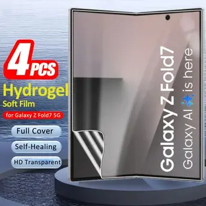 4 Pack for Samsung Galaxy Z Fold 7 6 5 4 3 2 Protective Smartphone Screen Protector Cover [Not Glass] - Hydrogel Film for Samsung Galaxy Z Fold 7 LCD Ultra HD Screen Shield Protector Accessories