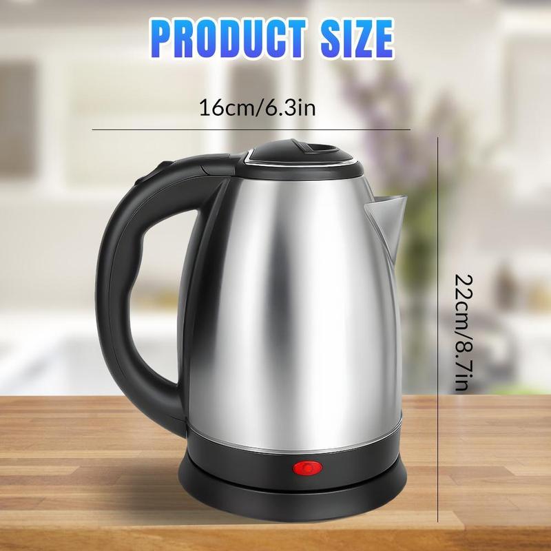 Electric Kettle 2.0L – 110V 1000W Fast Boiling, One-Touch Lid, Leak-Proof Spout & Comfort Handle, Ideal for Home, Office, Dorm, with Power Cord